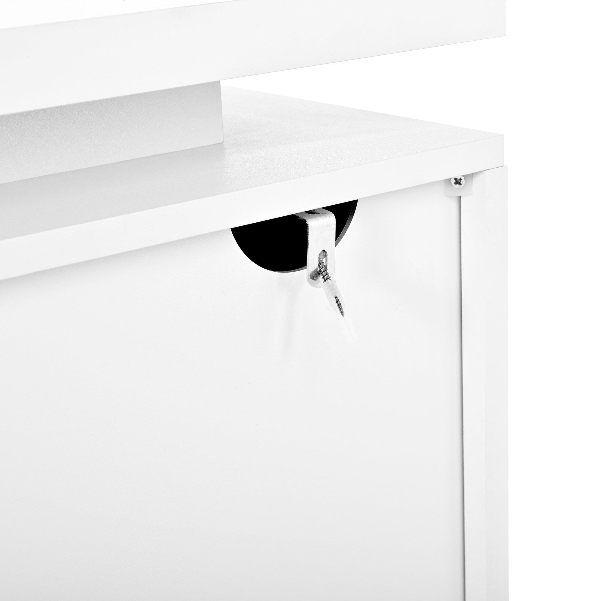 White - Urban Meuble - Modern LED Sideboard with Drawer and Doors - 13