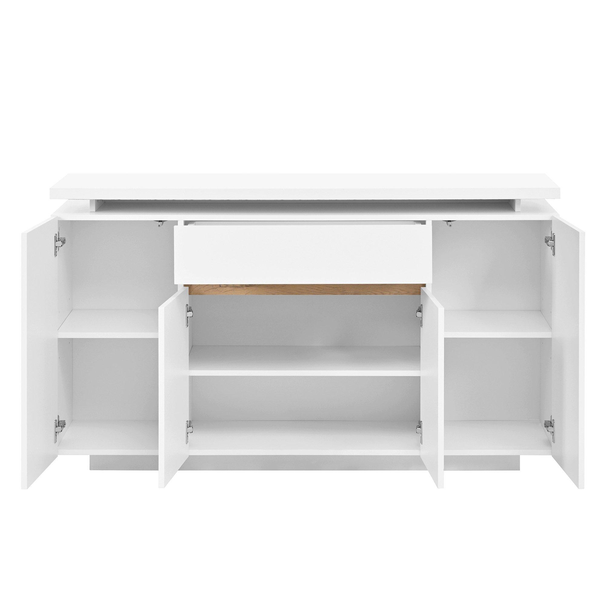 White - Urban Meuble - Modern LED Sideboard with Drawer and Doors - 9