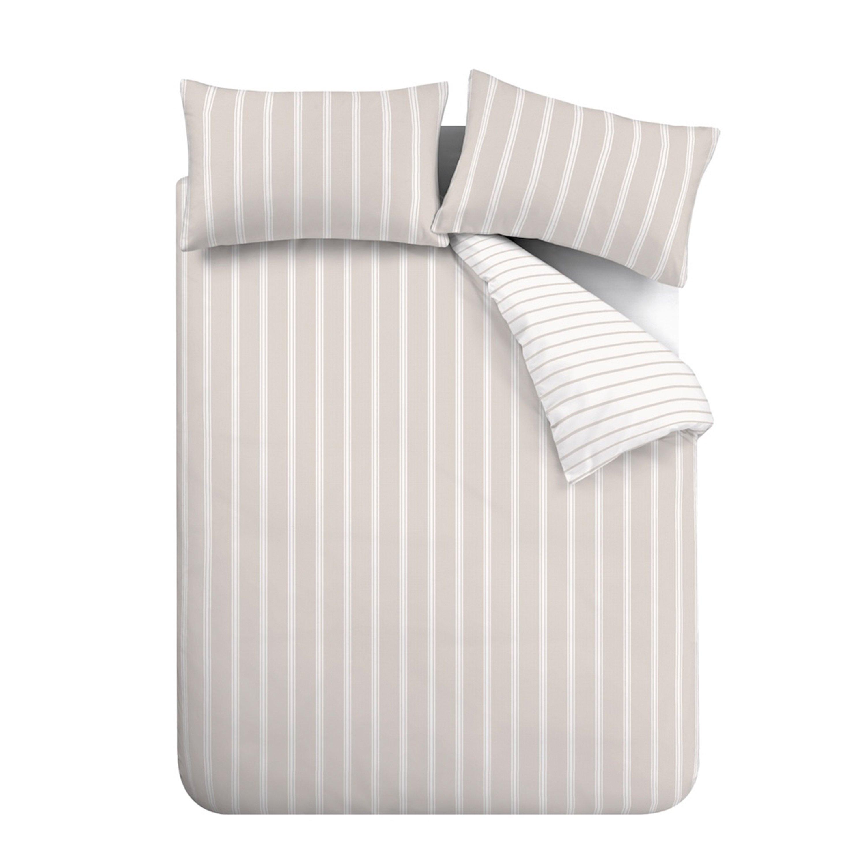 Natural - Bianca - Ashford Stripe Reversible Duvet Cover Set - 6