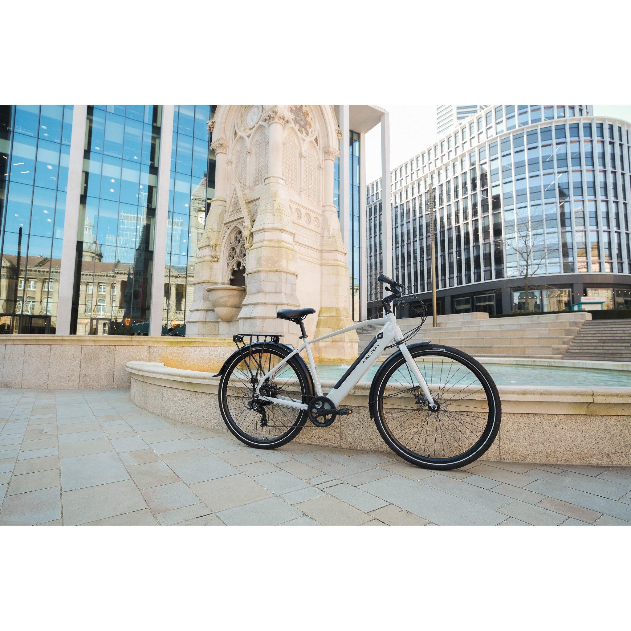 Primer Grey - Falcon Cycles - Falcon Liberty Crossbar Electric Hybrid Bike - 10