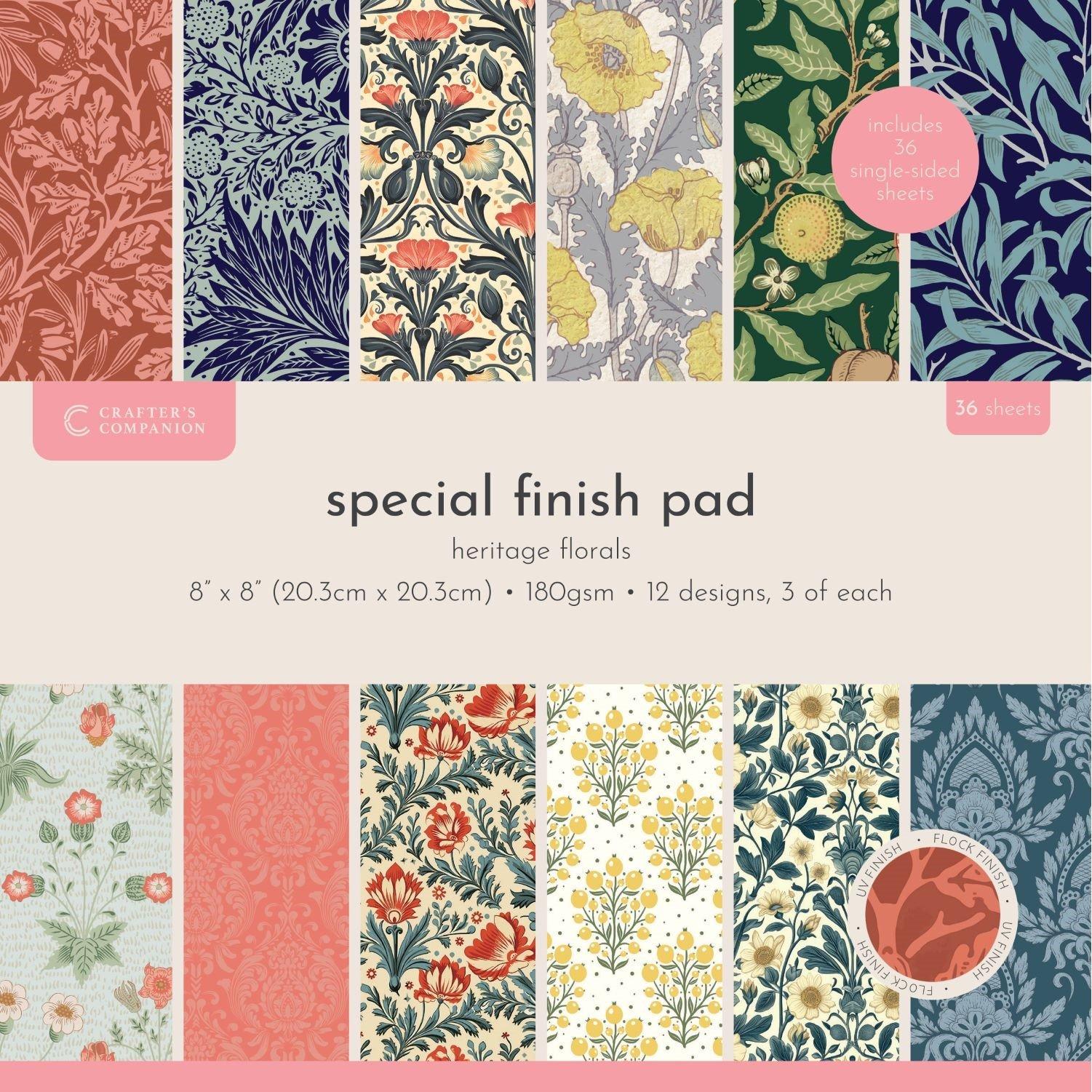 Multi - Crafters Companion - Special Finish Pad - Heritage Florals - 1