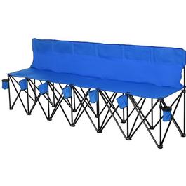 Outsunny 6 Seater Folding Camping Chair with Carry Bag