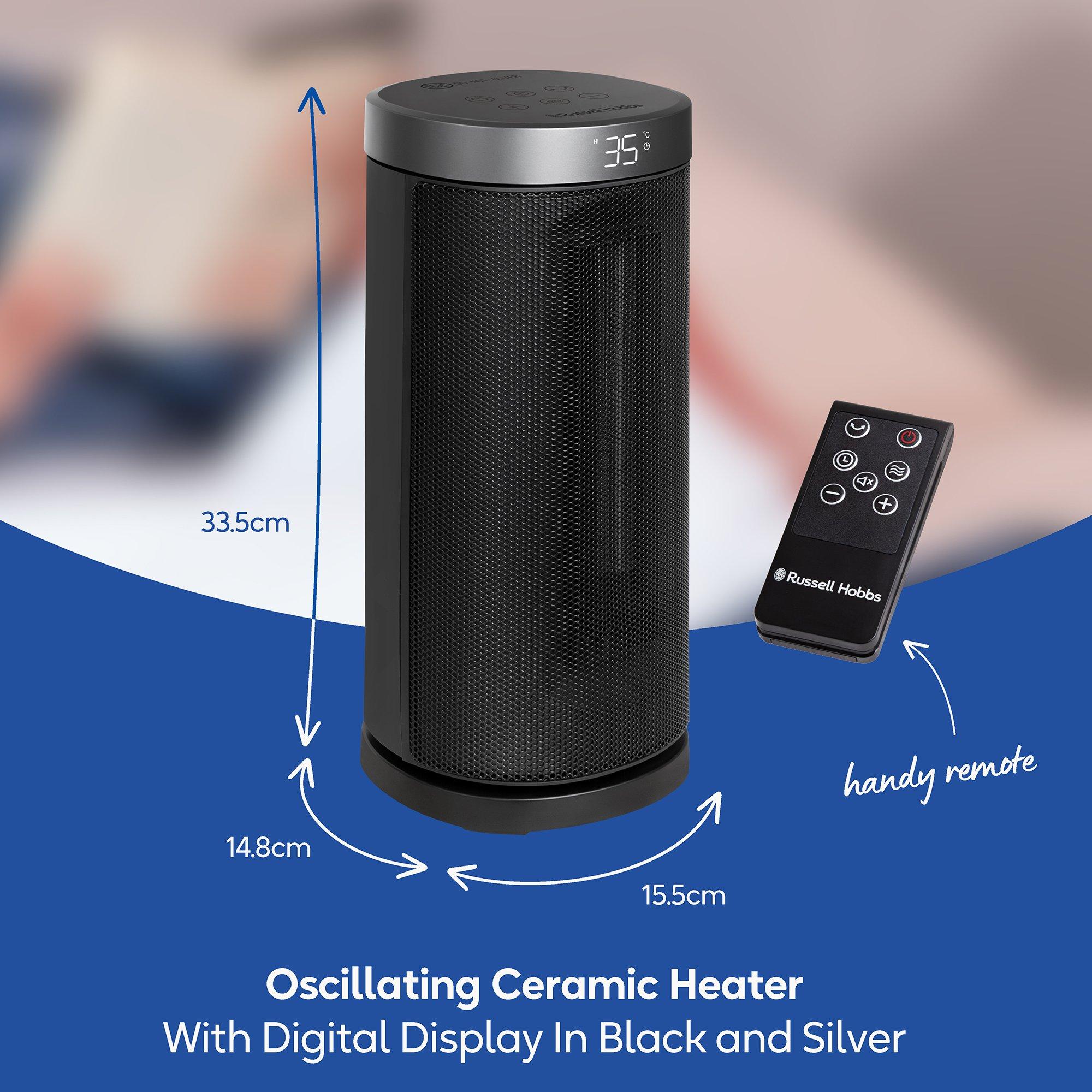 Silver / Black - Russell Hobbs - Russell Hobbs RHCTH2001S 2kW Ceramic Heater - 2