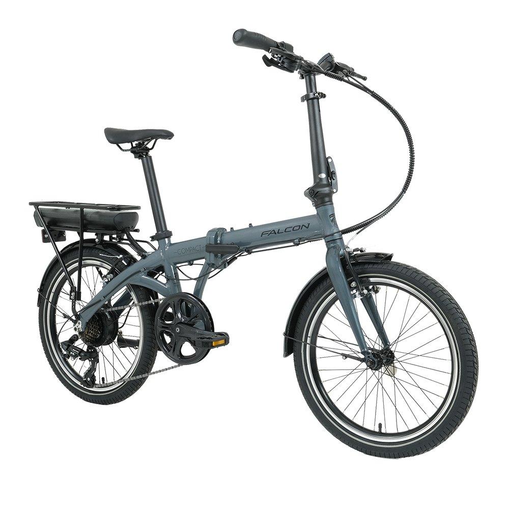 Gloss Grey - Falcon Cycles - Falcon Compact Electric Folding Bike - 2