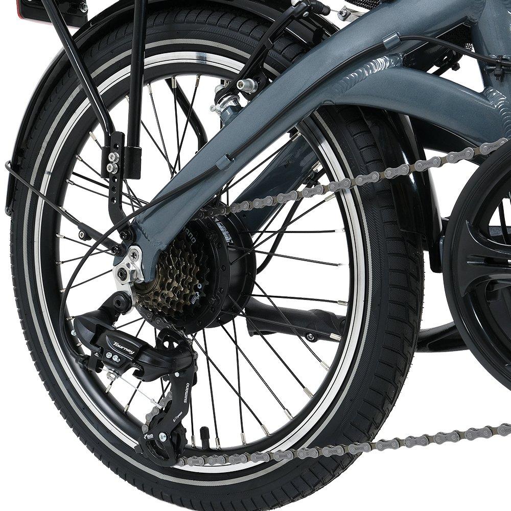 Gloss Grey - Falcon Cycles - Falcon Compact Electric Folding Bike - 9
