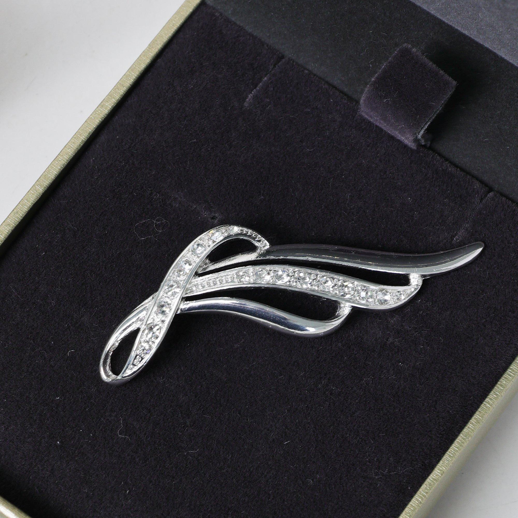 Silver - Jon Richard - Silver Plated Contempoary Long Brooch - Gift Box - 3