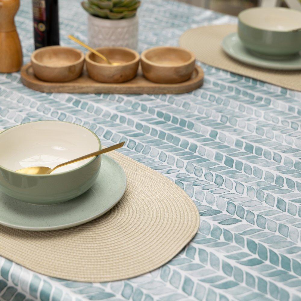 Green - D C Fix - Japondi Wipe Clean Polyester Tablecloth - 1