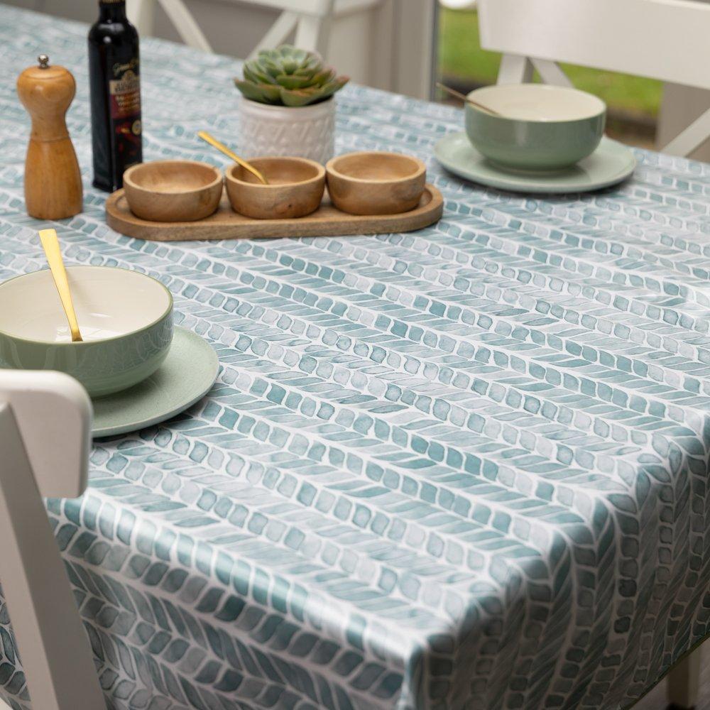 Green - D C Fix - Japondi Wipe Clean Polyester Tablecloth - 3