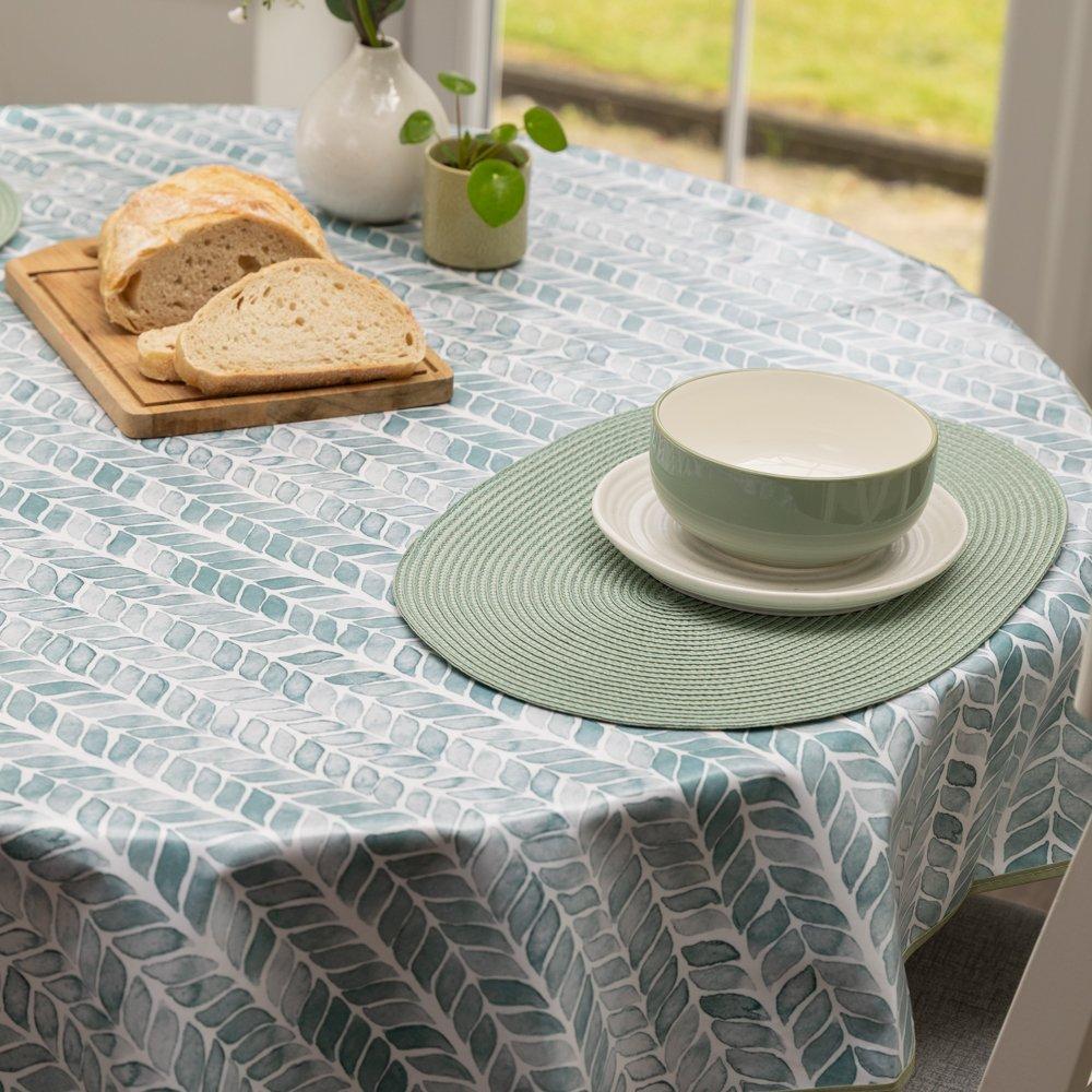 Green - D C Fix - Japondi Wipe Clean Polyester Tablecloth - 7