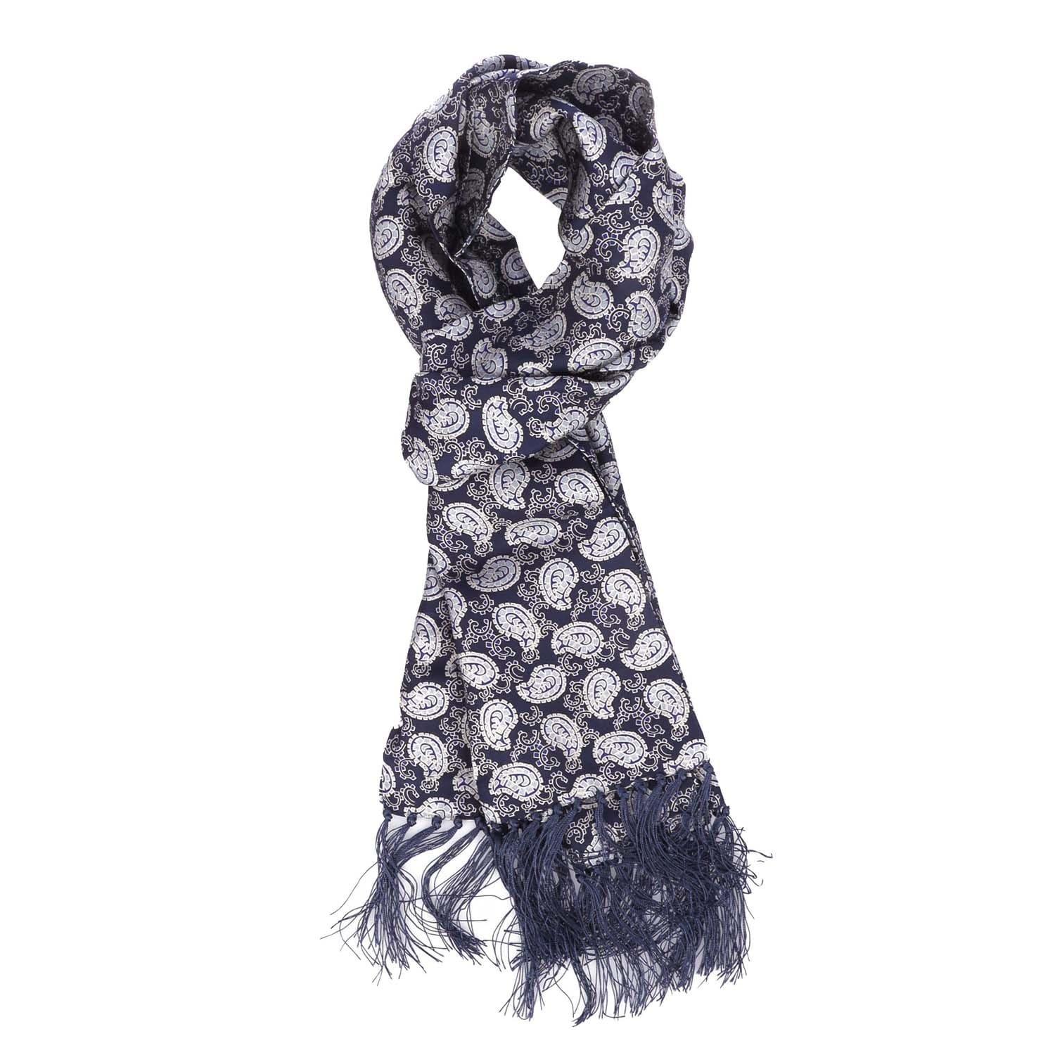Navy - Luke 1977 - Paisley Two Scarf - 1