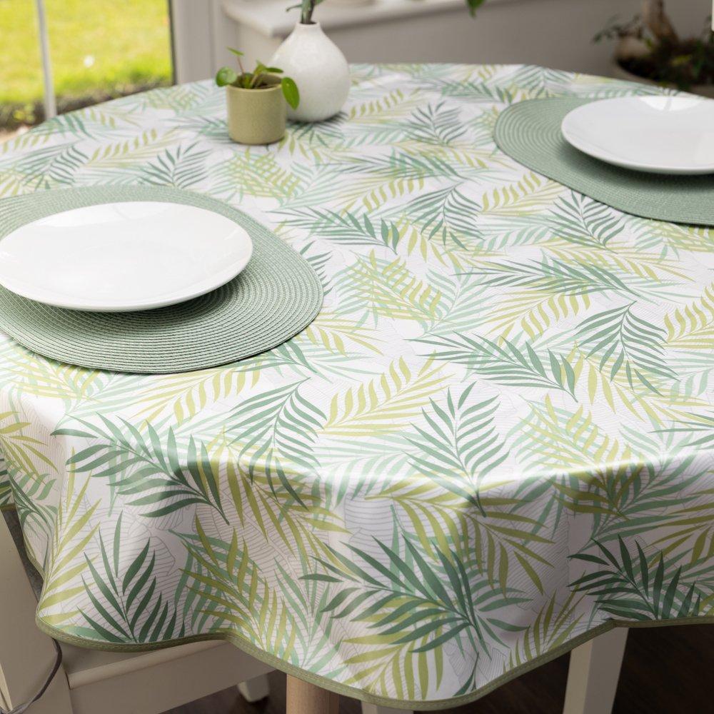 Green - D C Fix - Rain Forest Wipe Clean Polyester Tablecloth - 1