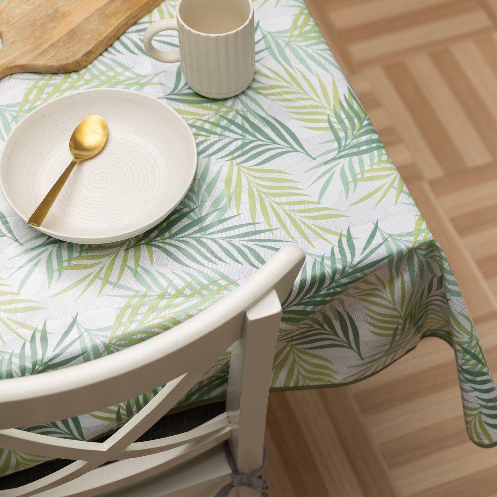 Green - D C Fix - Rain Forest Wipe Clean Polyester Tablecloth - 6
