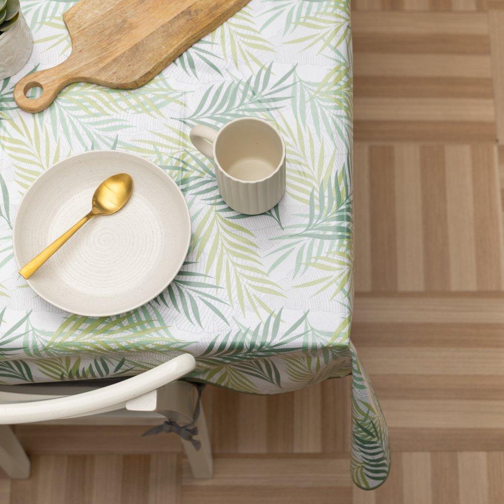Green - D C Fix - Rain Forest Wipe Clean Polyester Tablecloth - 7