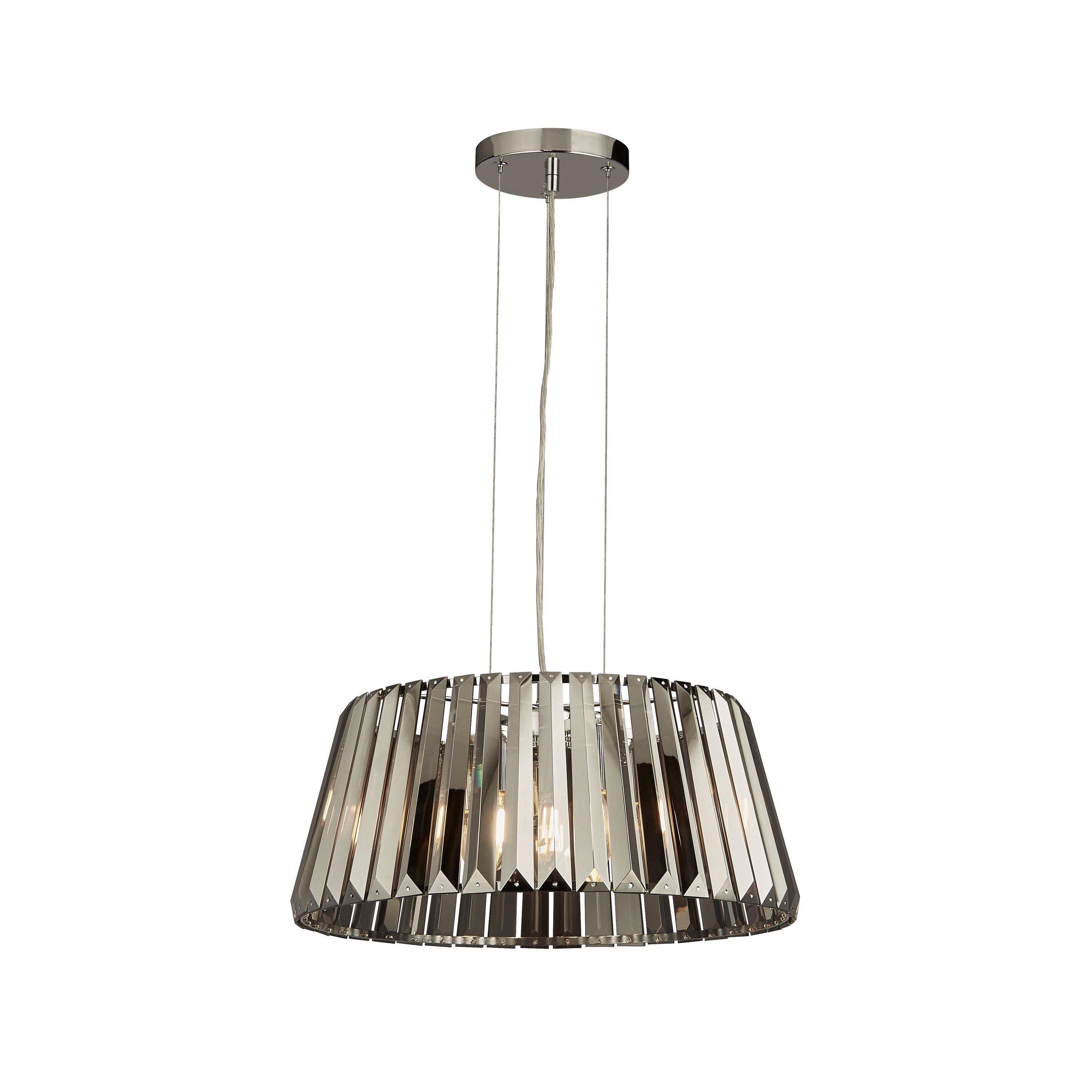 Smoked - Lighting Collection - Eclipse 5Lt Pendant to Semi-Flush- Chrome Metal & - 2