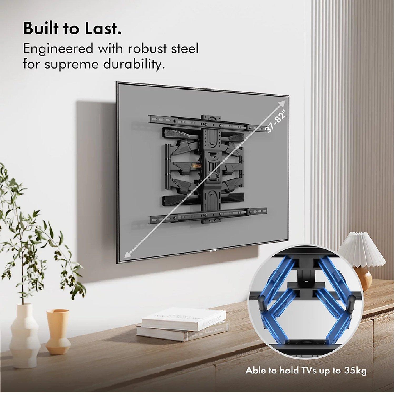 Black - VonHaus - Premium 37-82 TV Bracket - 2