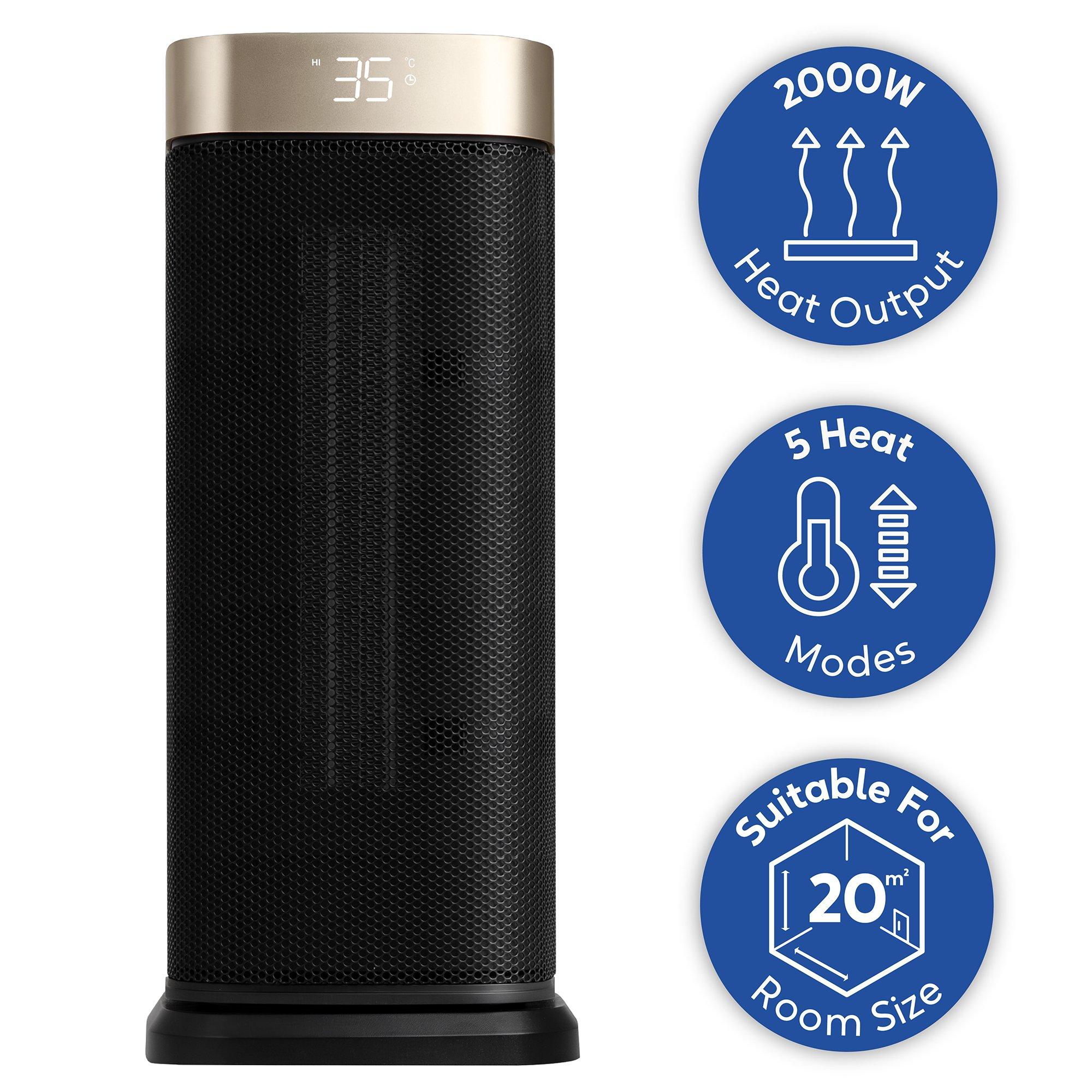 Gold / Black - Russell Hobbs - Russell Hobbs RHCTH2002G Oscillating Heater - 12