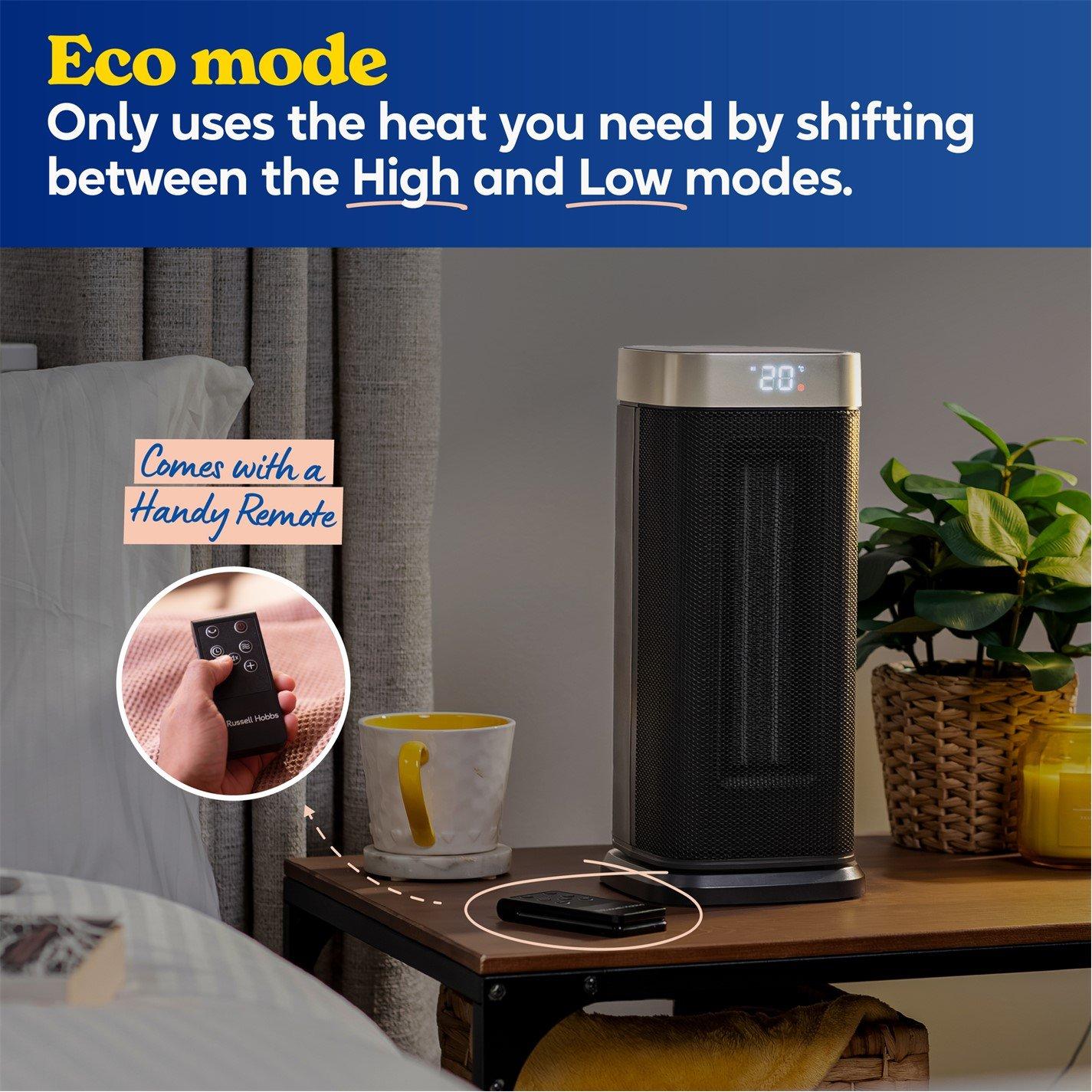 Gold / Black - Russell Hobbs - Russell Hobbs RHCTH2002G Oscillating Heater - 6