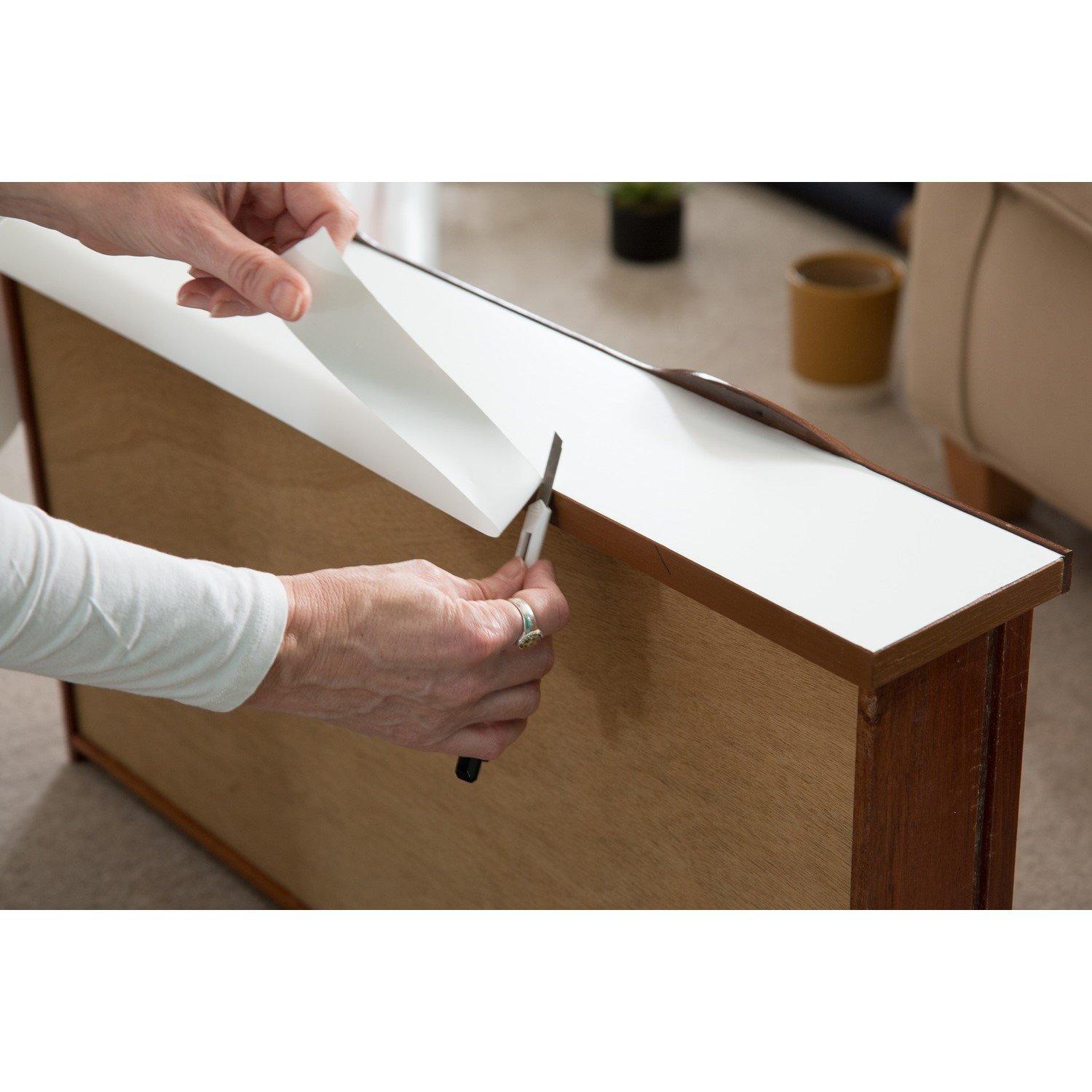 White - D C Fix - dc fix Glossy White Self Adhesive Vinyl Wrap - 2