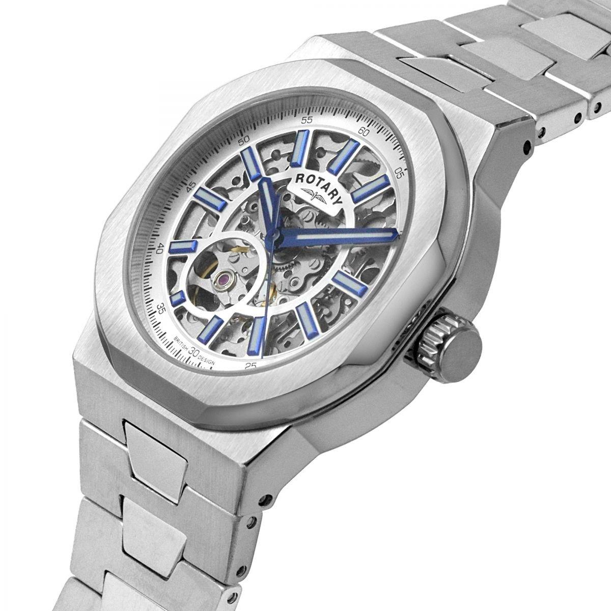 Silver And Whit - Rotary - Mens Rotary Regent Automatic Automatic Watch - 4