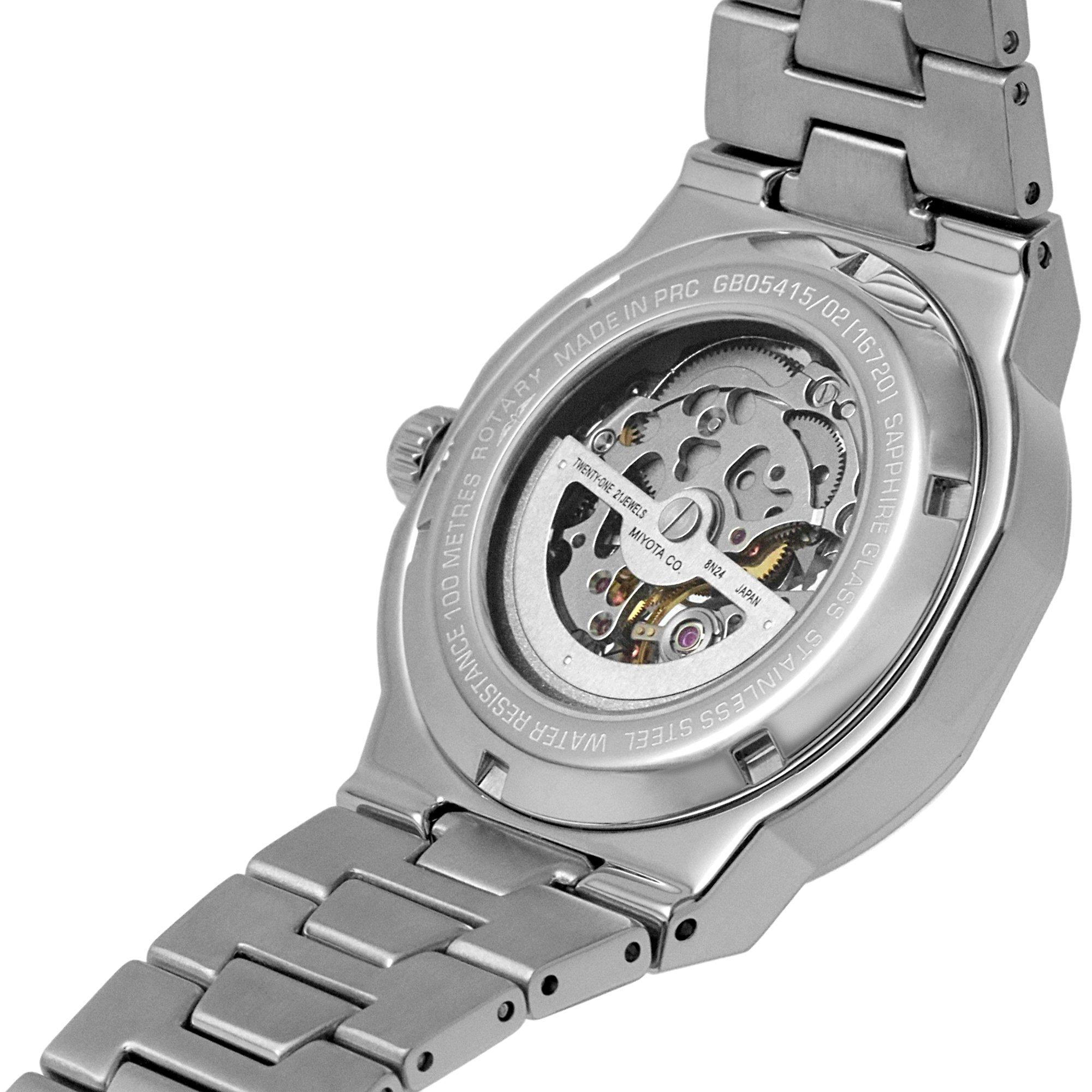 Silver And Whit - Rotary - Mens Rotary Regent Automatic Automatic Watch - 6