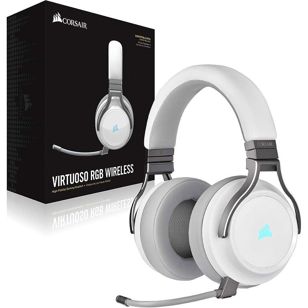PC - Corsair - Corsair Virtuoso RGB Wireless Headset - White - 2