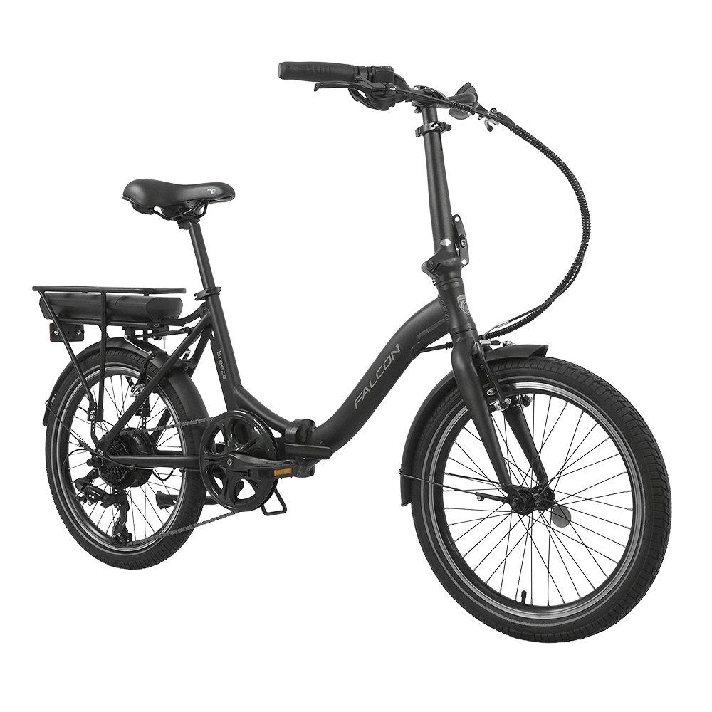 Matte Black - Falcon Cycles - Falcon Breeze Low Step Electric Folding Bike - 2
