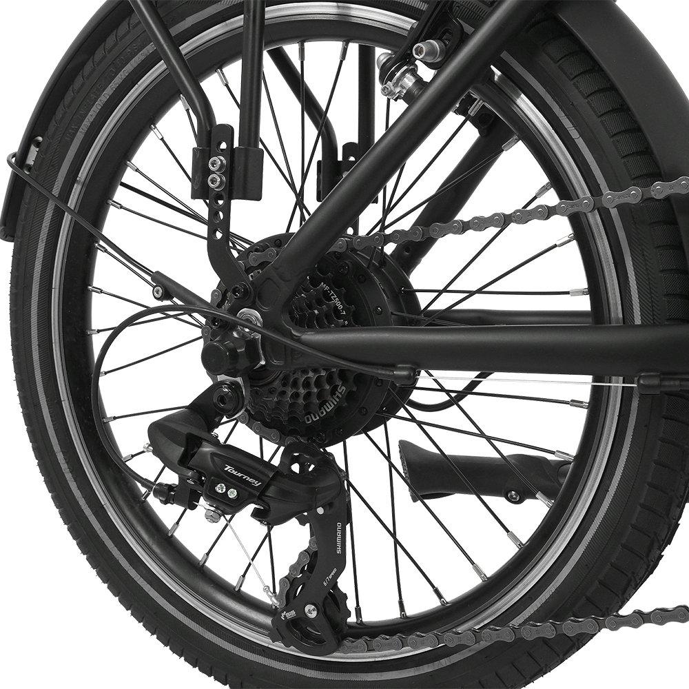 Matte Black - Falcon Cycles - Falcon Breeze Low Step Electric Folding Bike - 3