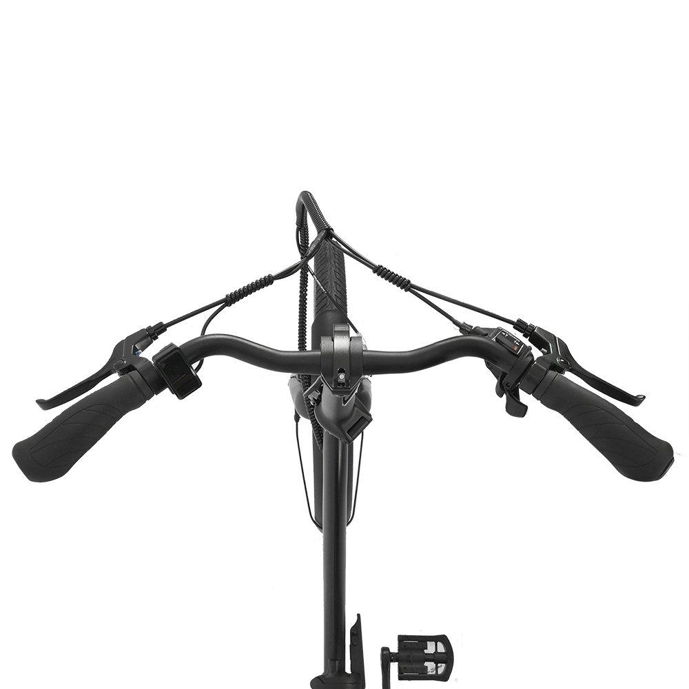 Matte Black - Falcon Cycles - Falcon Breeze Low Step Electric Folding Bike - 4