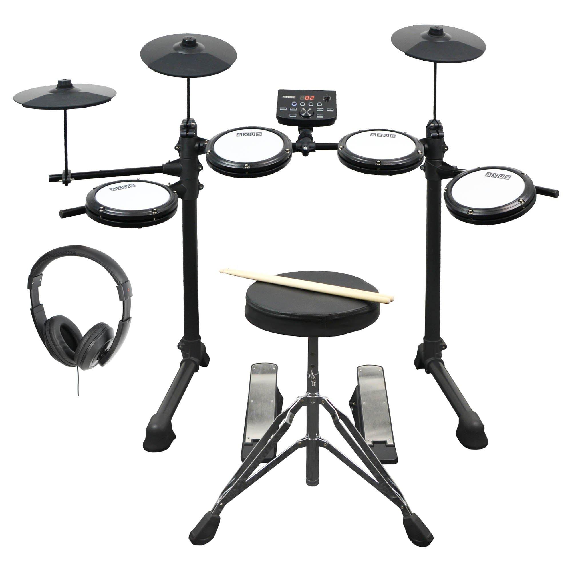 Black - Axus - Electronic Drum Kit Pack - 1