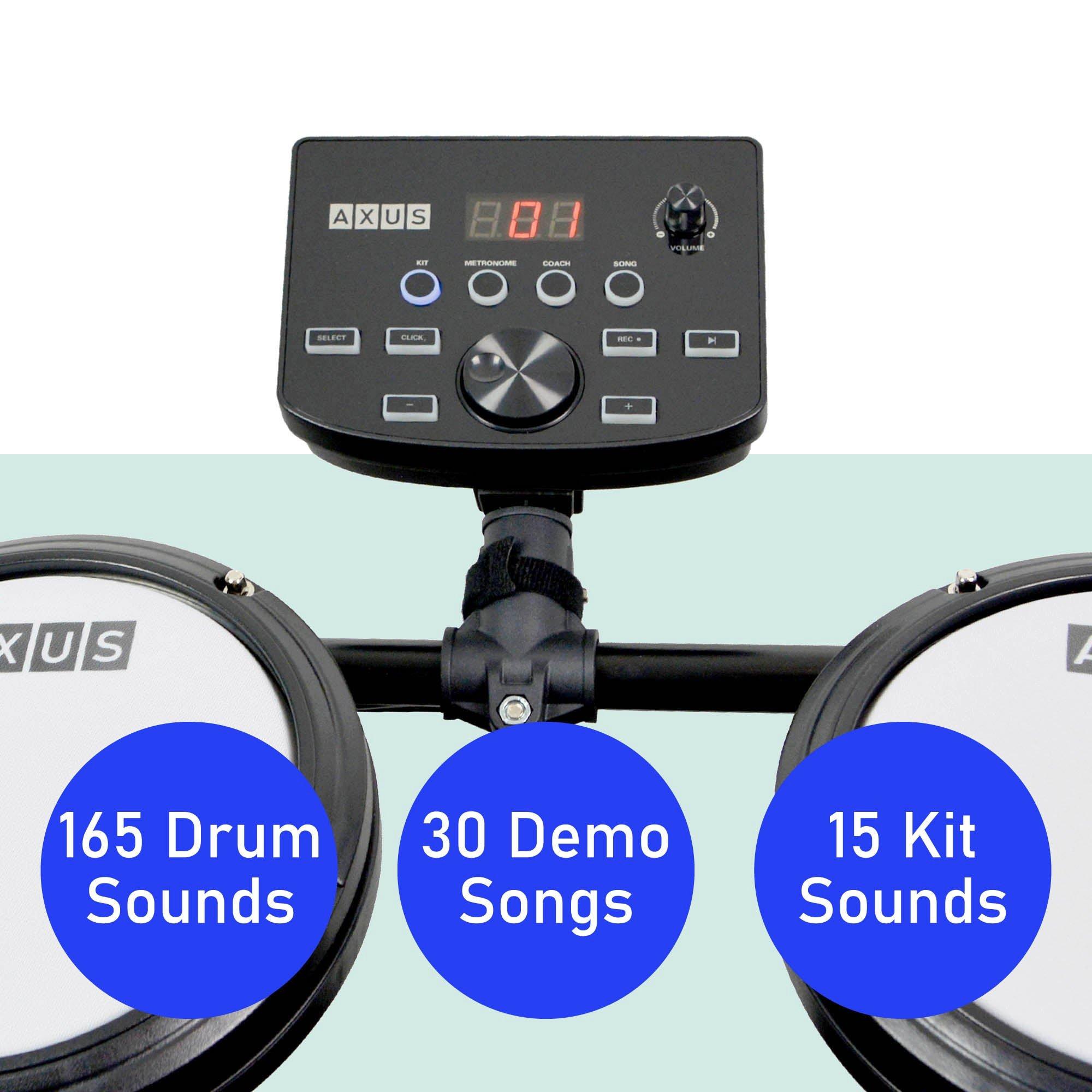 Black - Axus - Electronic Drum Kit Pack - 3