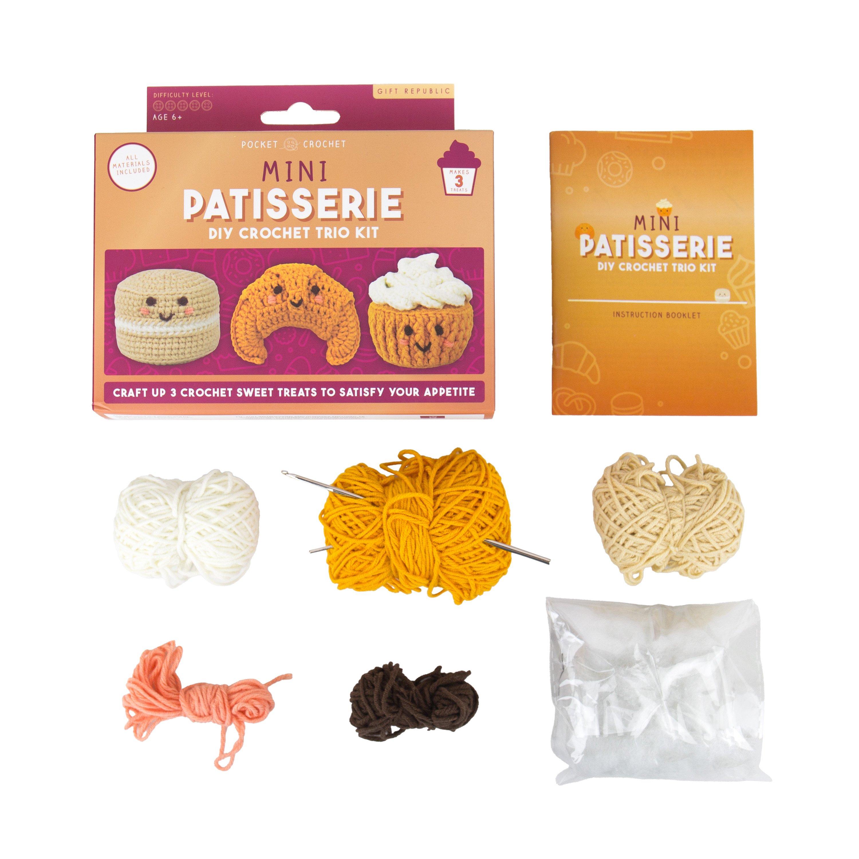 Multi - Gift Republic - Mini Patisserie DIY Crochet Trio Kit - 3