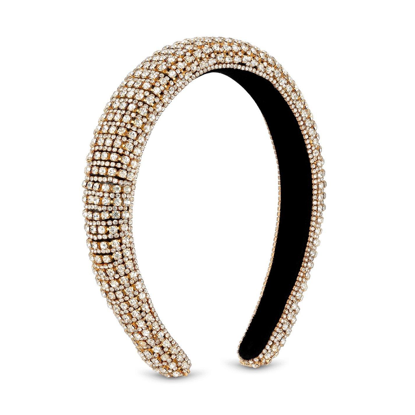 Jon Richard Women's Statement Plated Crystal Headband Gold