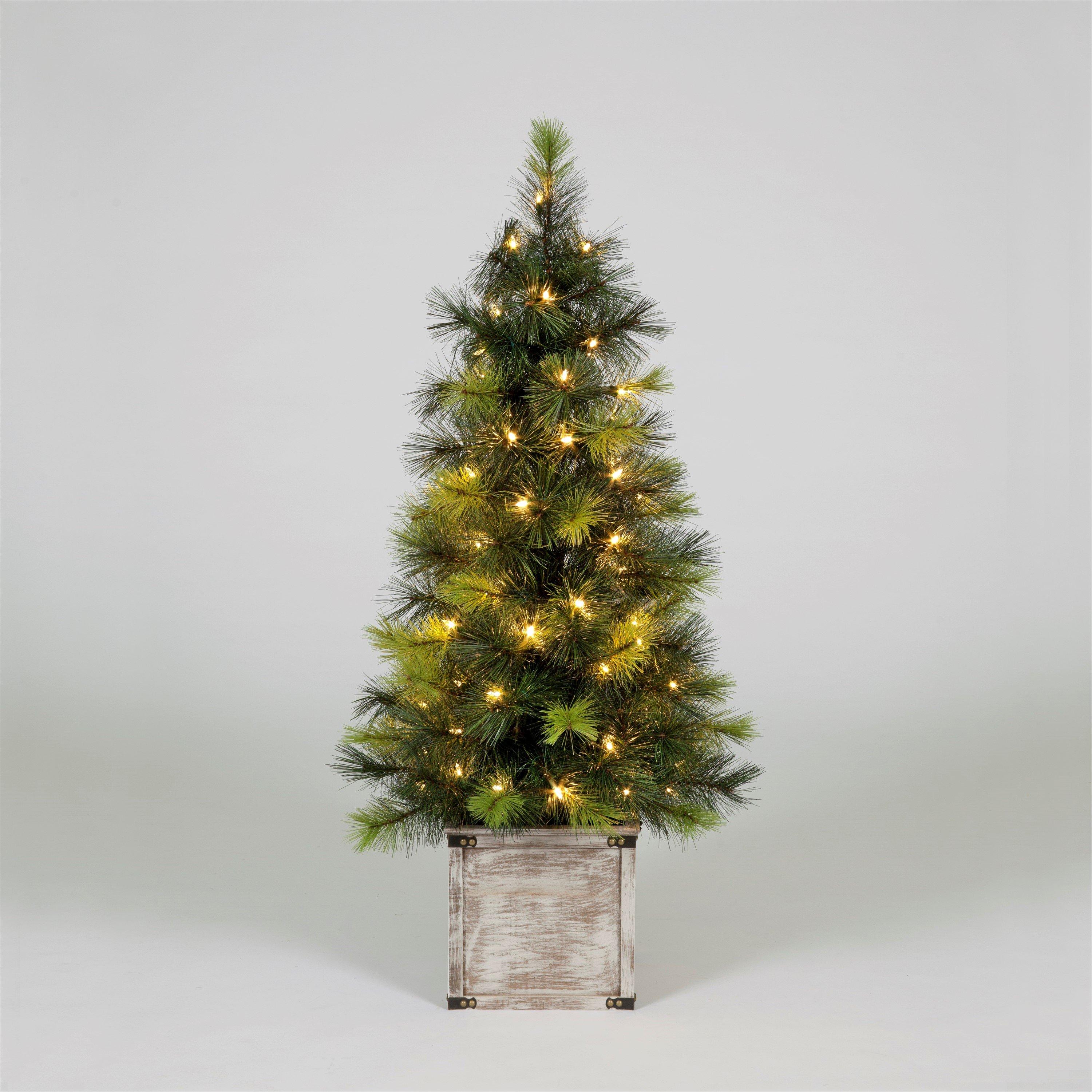 Snowtime Scots Pine LED Lit Porch Tree