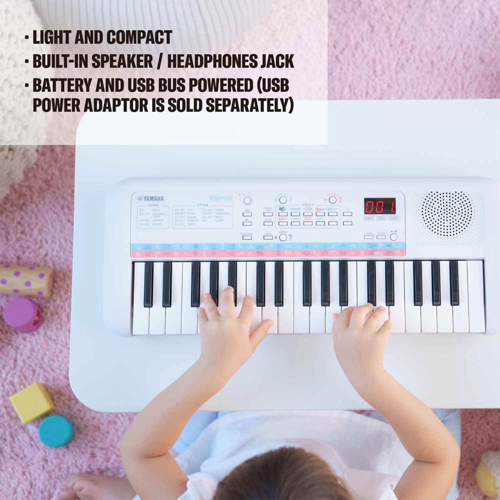 White - Yamaha - PSS-E30 Mini Key Portable Keyboard - 2