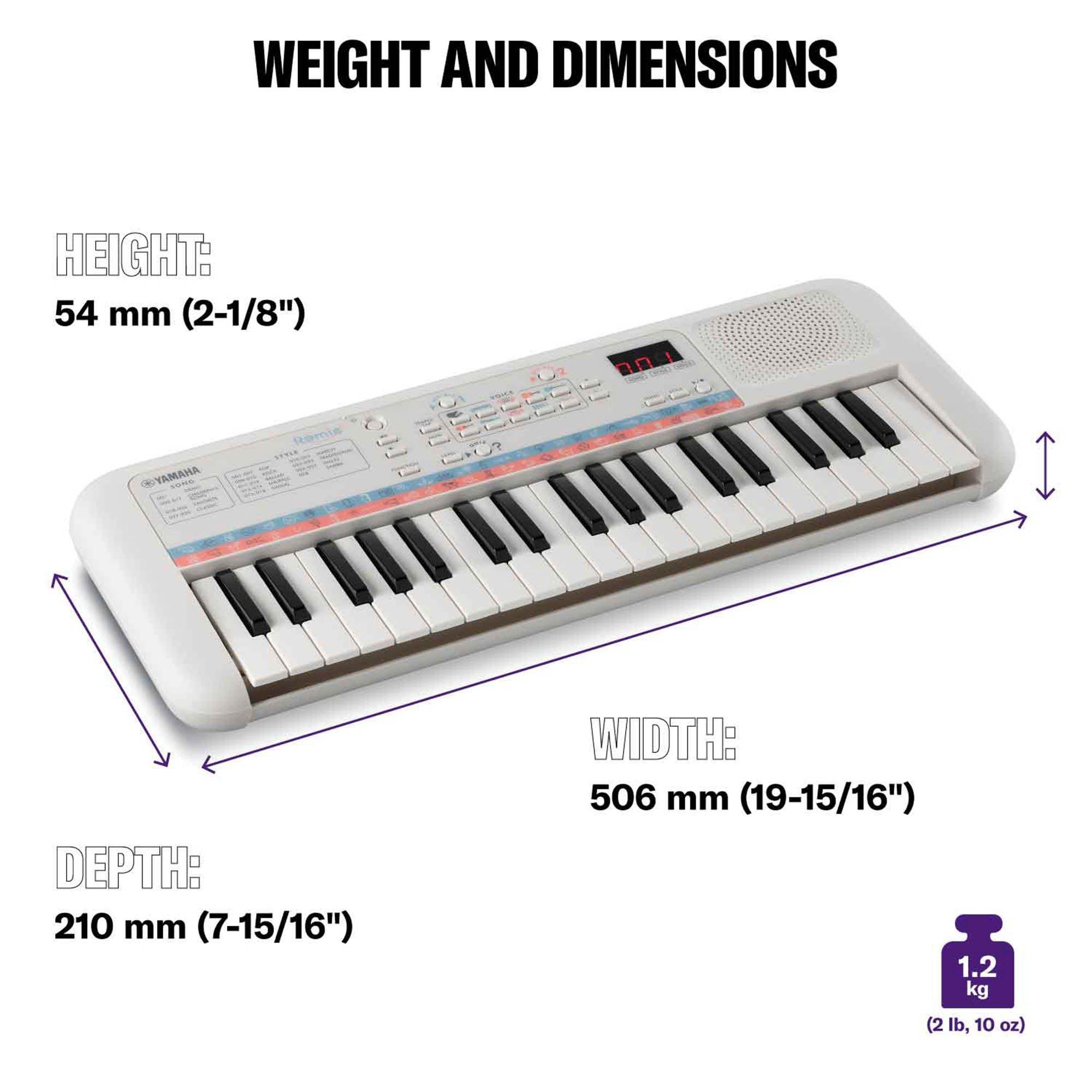 White - Yamaha - PSS-E30 Mini Key Portable Keyboard - 6