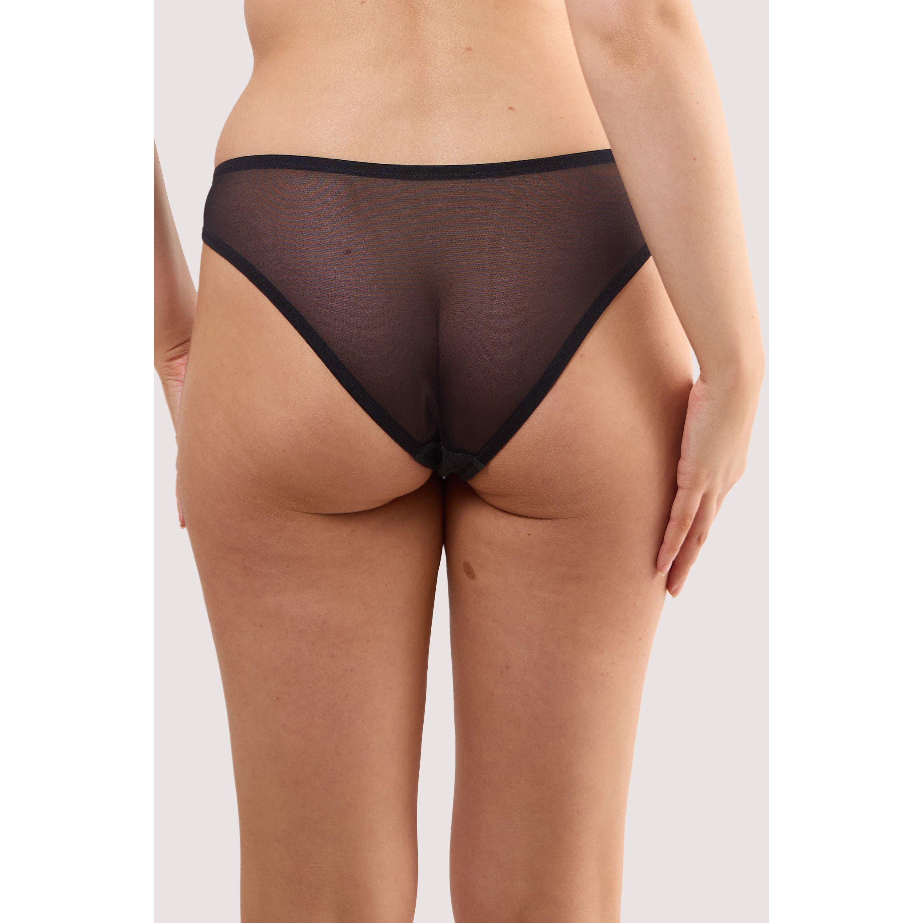 Black - Playful Promises - Faye Black Graphic Embroidery Brief - 2