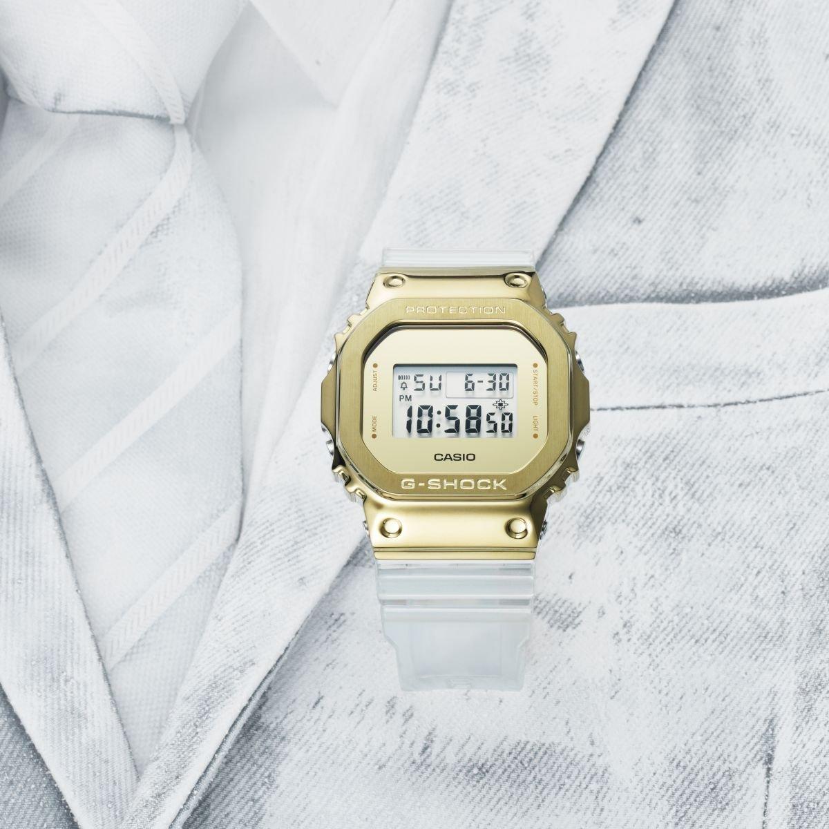 Gold And White - Casio - G-Shock Skeleton Series  Watch GM-5600SG-9ER - 2