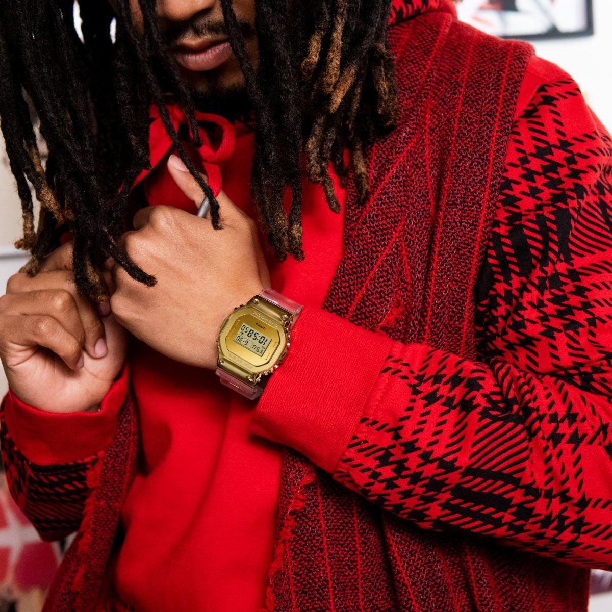 Gold And White - Casio - G-Shock Skeleton Series  Watch GM-5600SG-9ER - 3