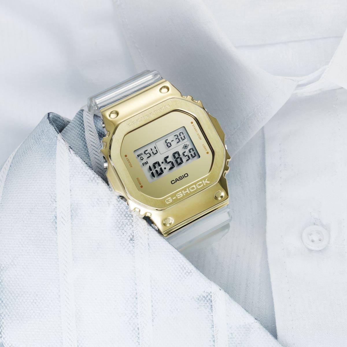 Gold And White - Casio - G-Shock Skeleton Series  Watch GM-5600SG-9ER - 4