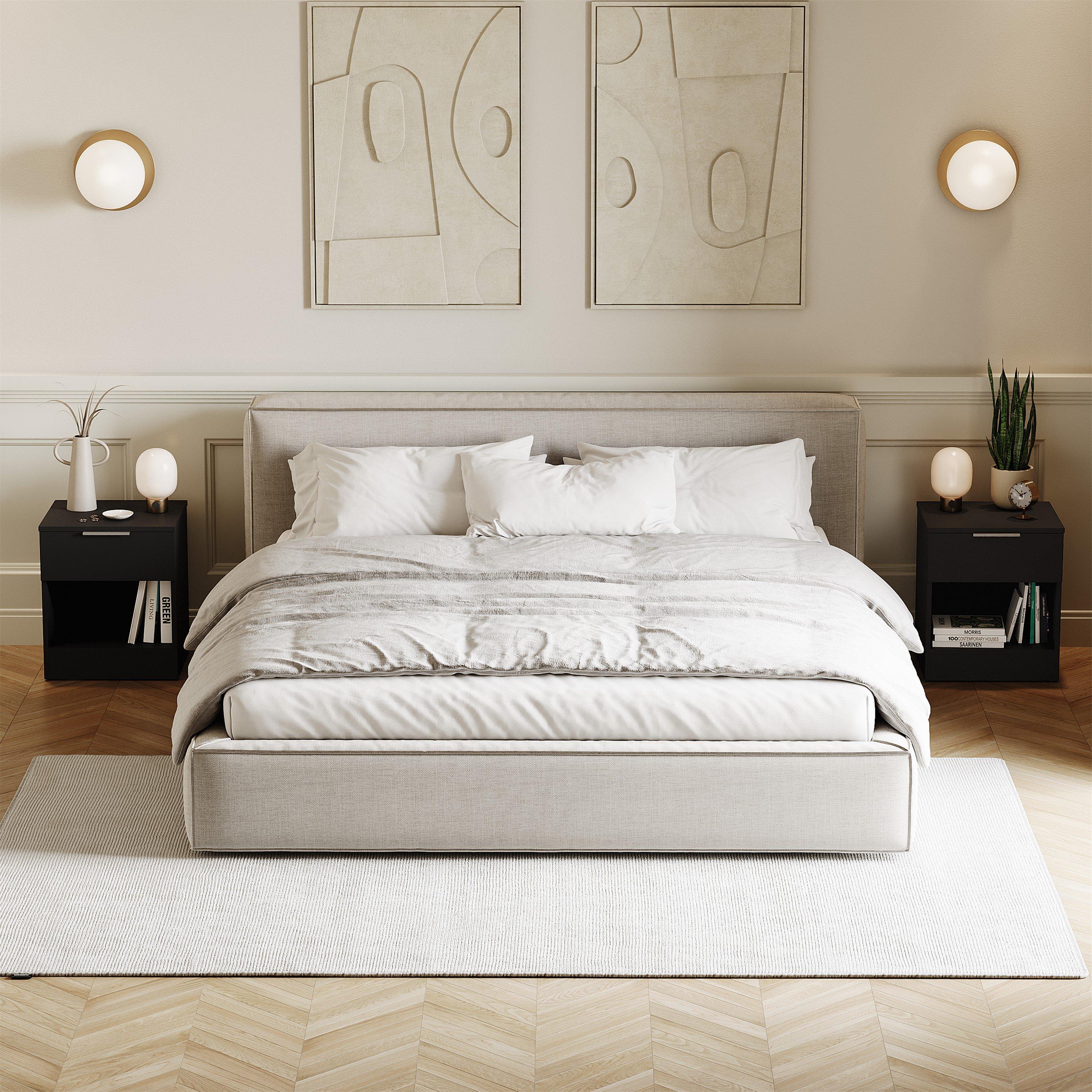 Trega 1 Drawer Bedside Chest Set Of 2