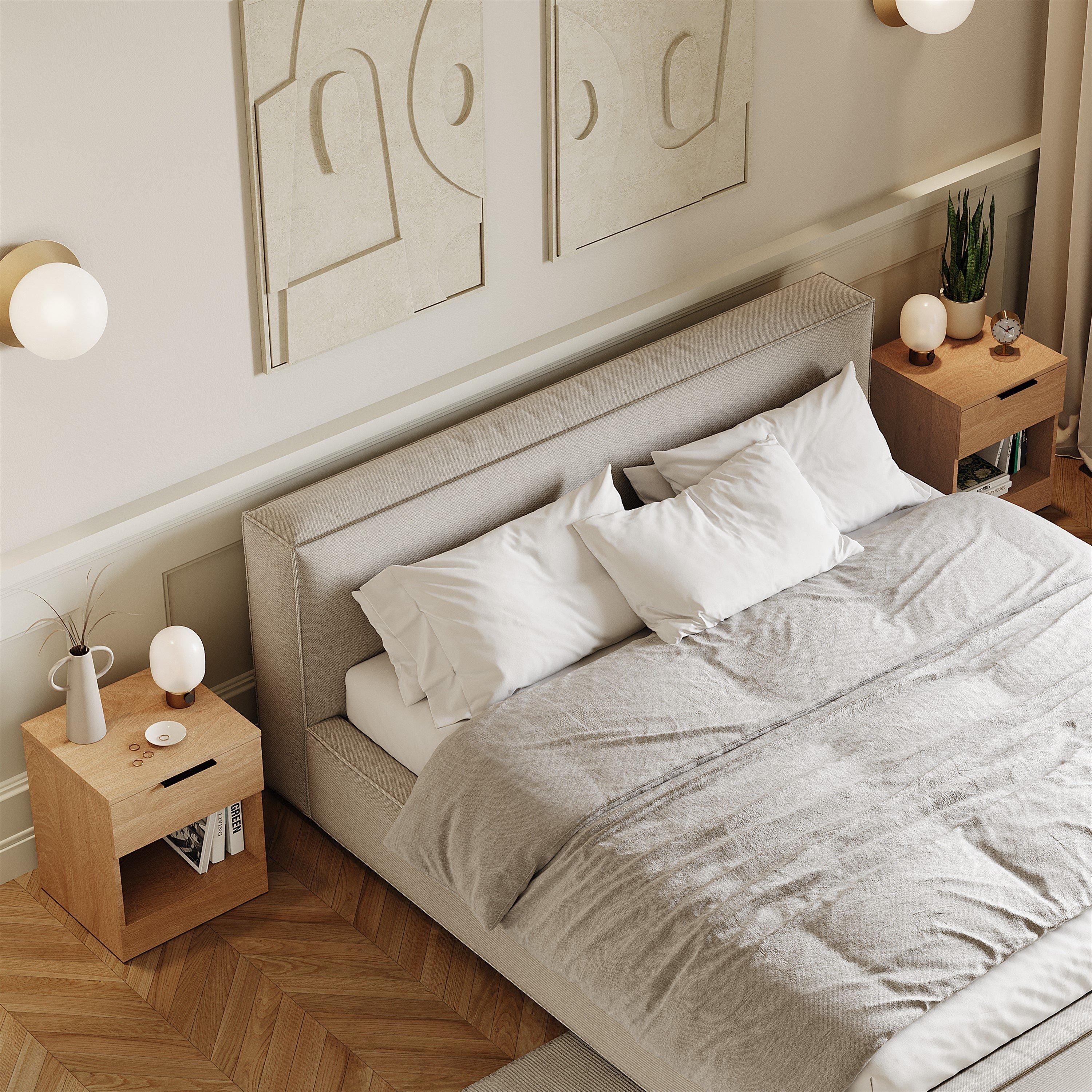 Pine - Lassic - Trega 1 Drawer Bedside Chest Set Of 2 - 3