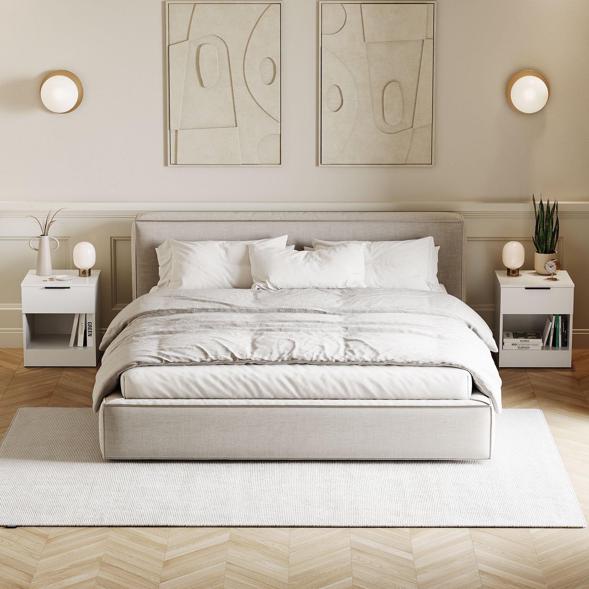 White - Lassic - Trega 1 Drawer Bedside Chest - 8