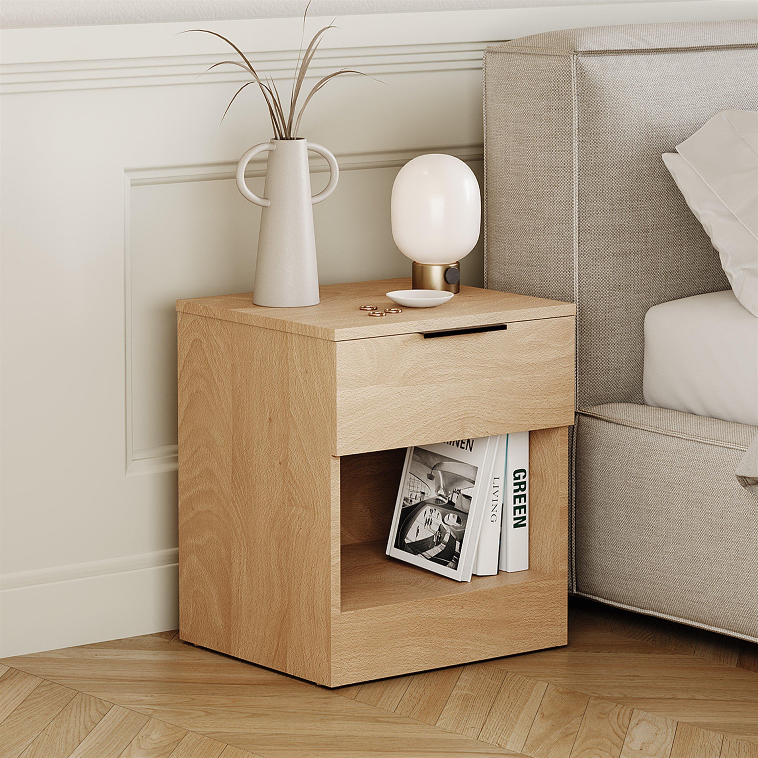 Lassic  Trega 1 Drawer Bedside Chest - Pine - 1 Drawer