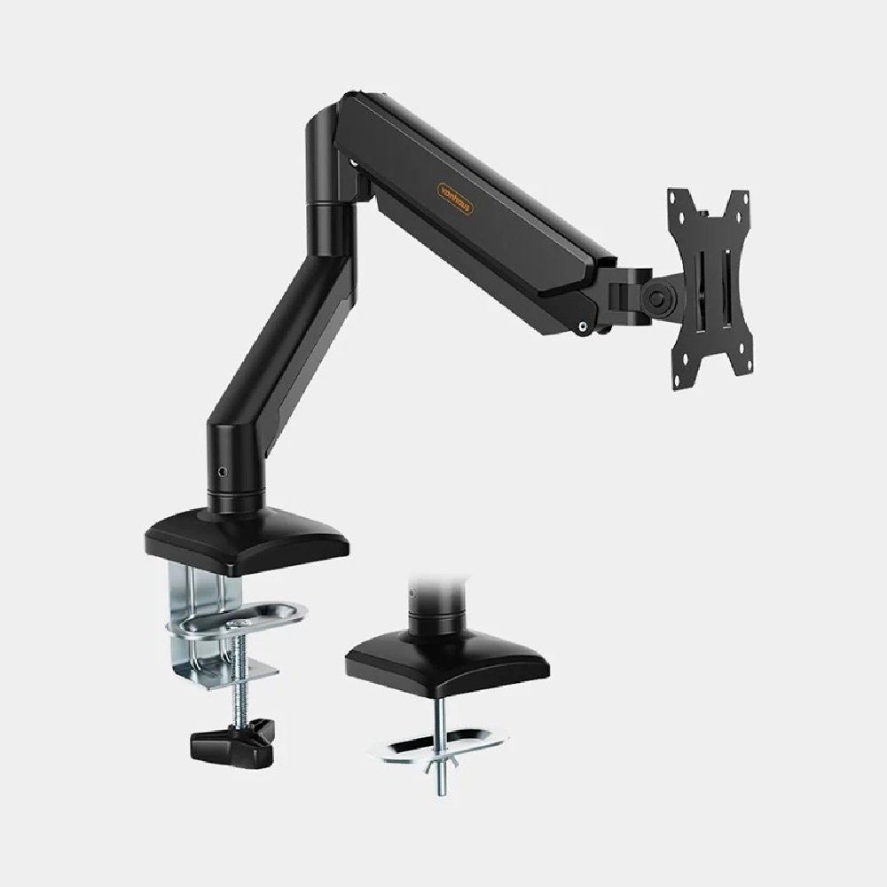 Black - VonHaus - Gas Lift Monitor Arm with Clamp - 1