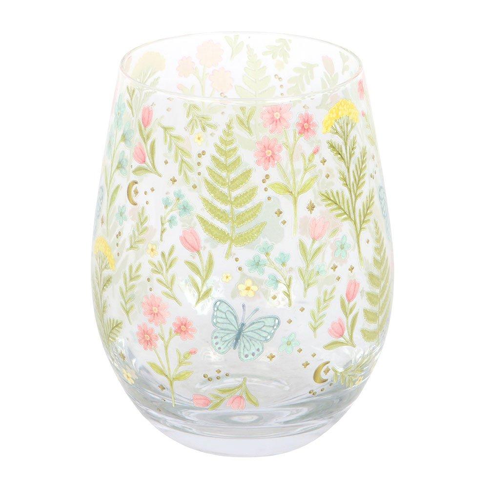Clear - Something Different - Luna Bloom Floral Print Stemless Glass - 4