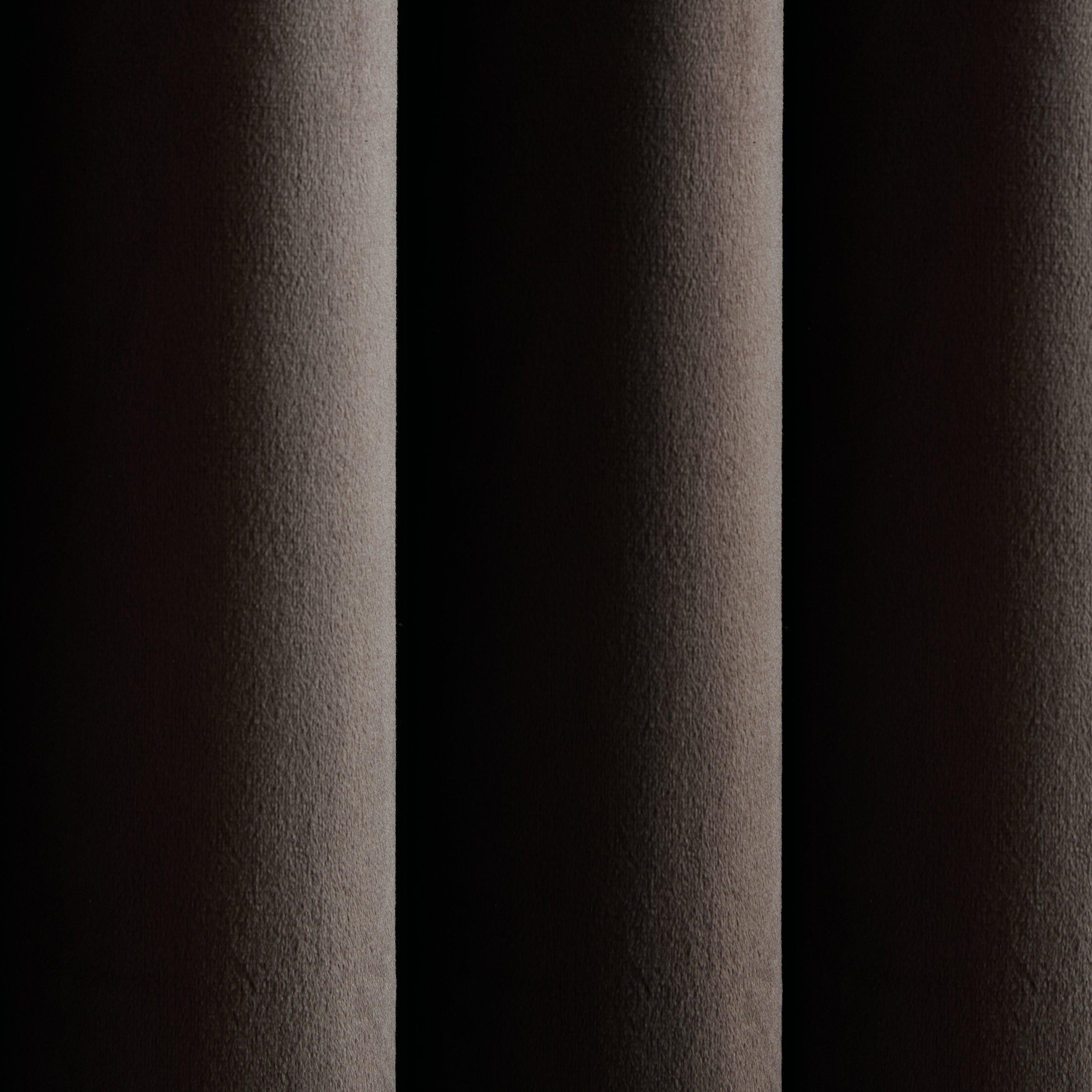 Chocolate - Catherine Lansfield - Super Thermal Blackout Matt Eyelet Door Panel - 4