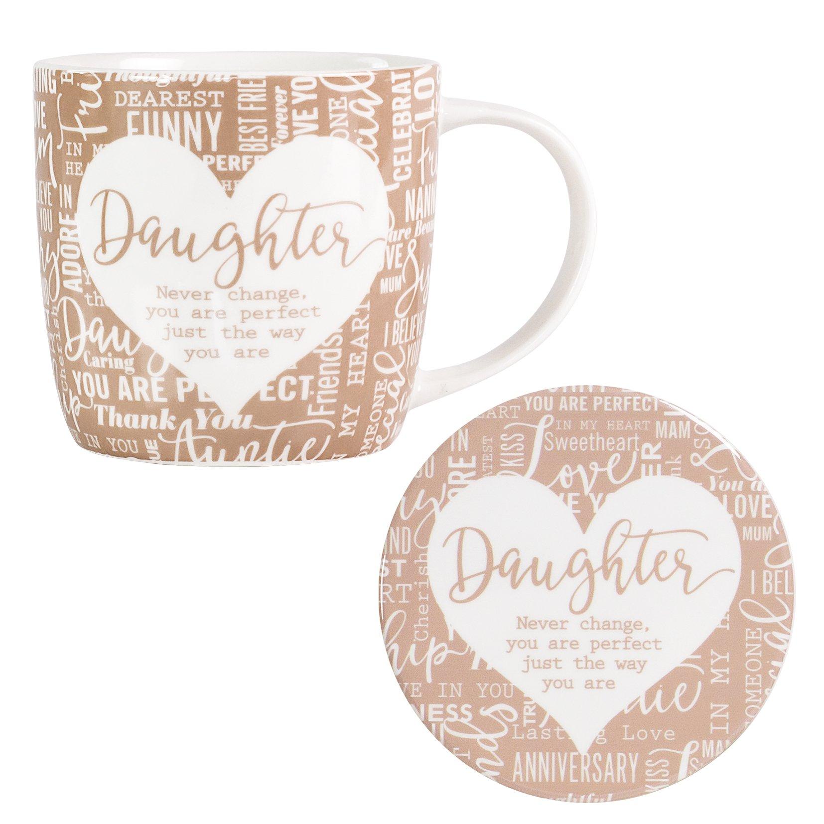 Said With Sentiment  7151 - Daughter Mug & Coaster - Orange