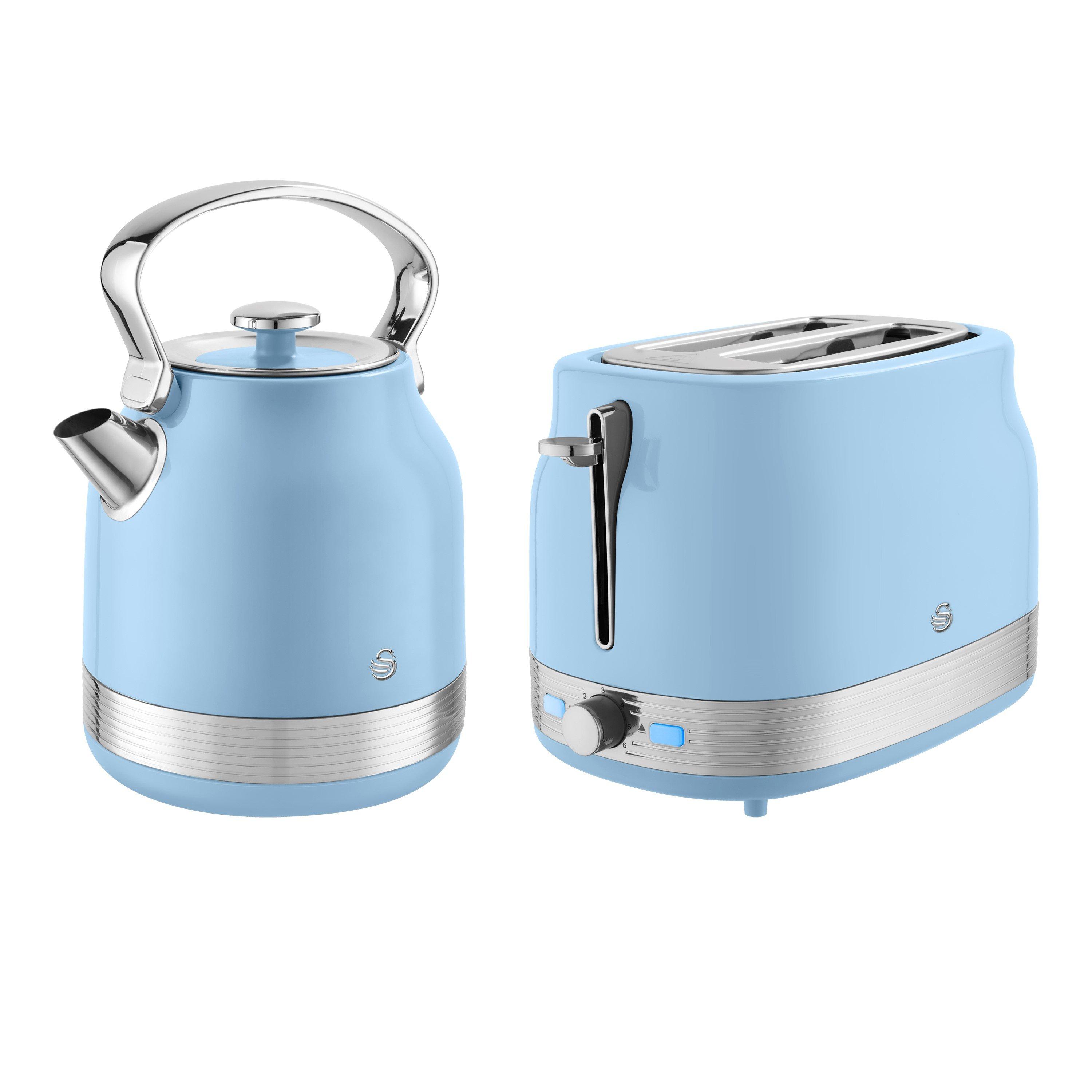 Blue - Swan - Swan Retro Kitchen Set - Rapid Boil Traditional Ke - 1