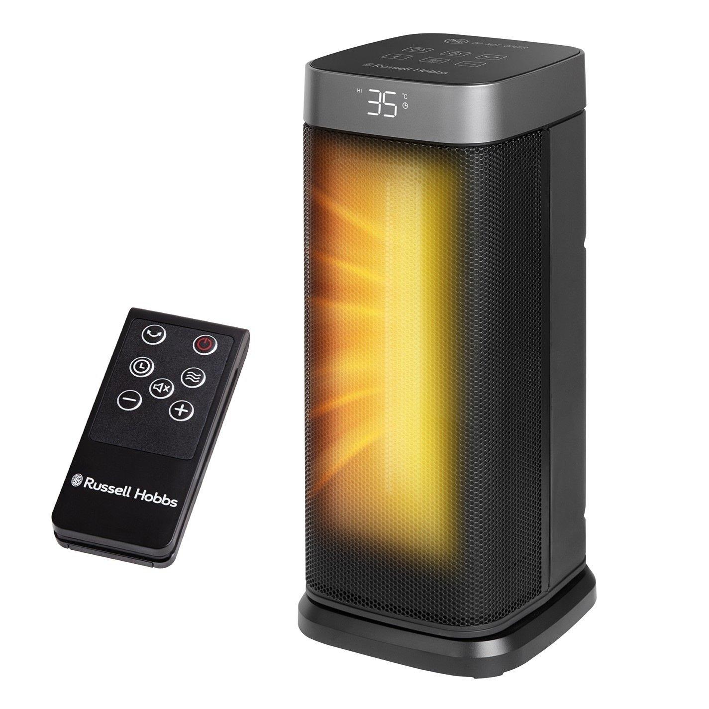 Silver / Black - Russell Hobbs - Russell Hobbs RHCTH2002S Oscillating Heater - 1