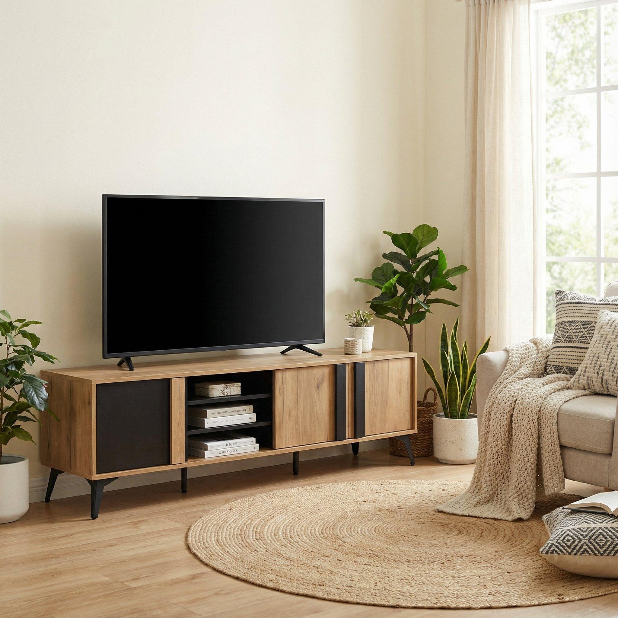 Brown - Urban Meuble - Modern Console Table Brown-Black Chic Storage - 3